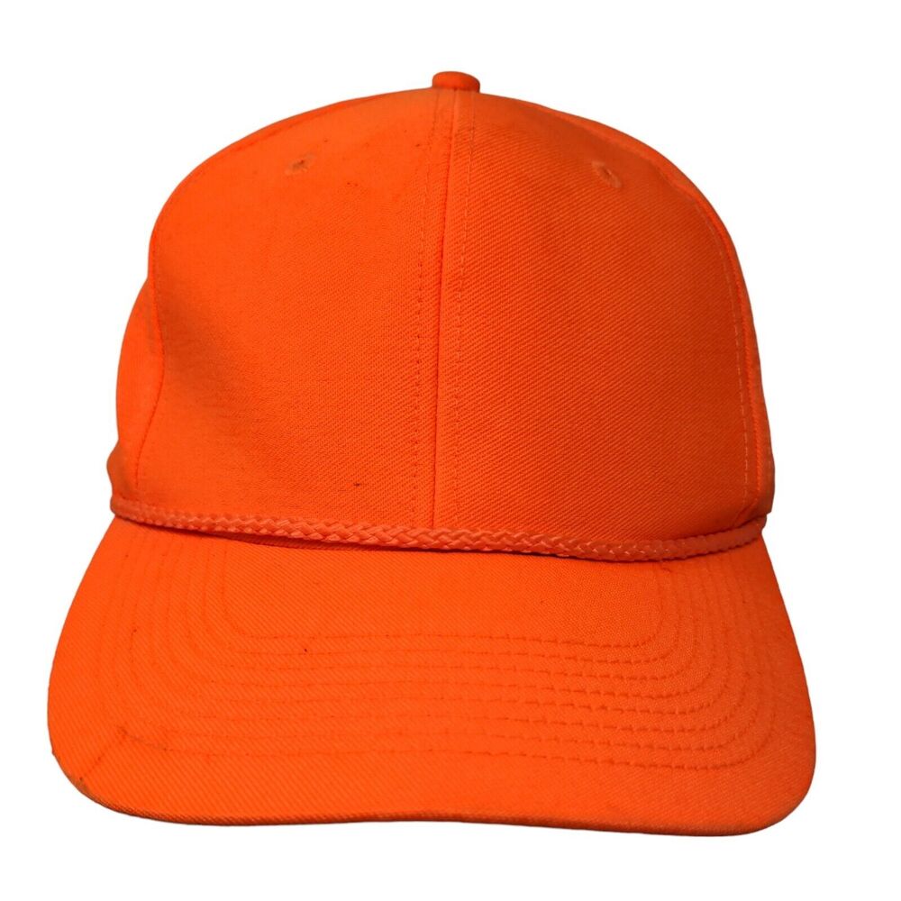 Signatures Men's Snapback Hat Bright Orange Size OSFA Blank Rope